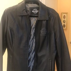 Women’s large leather jacket.